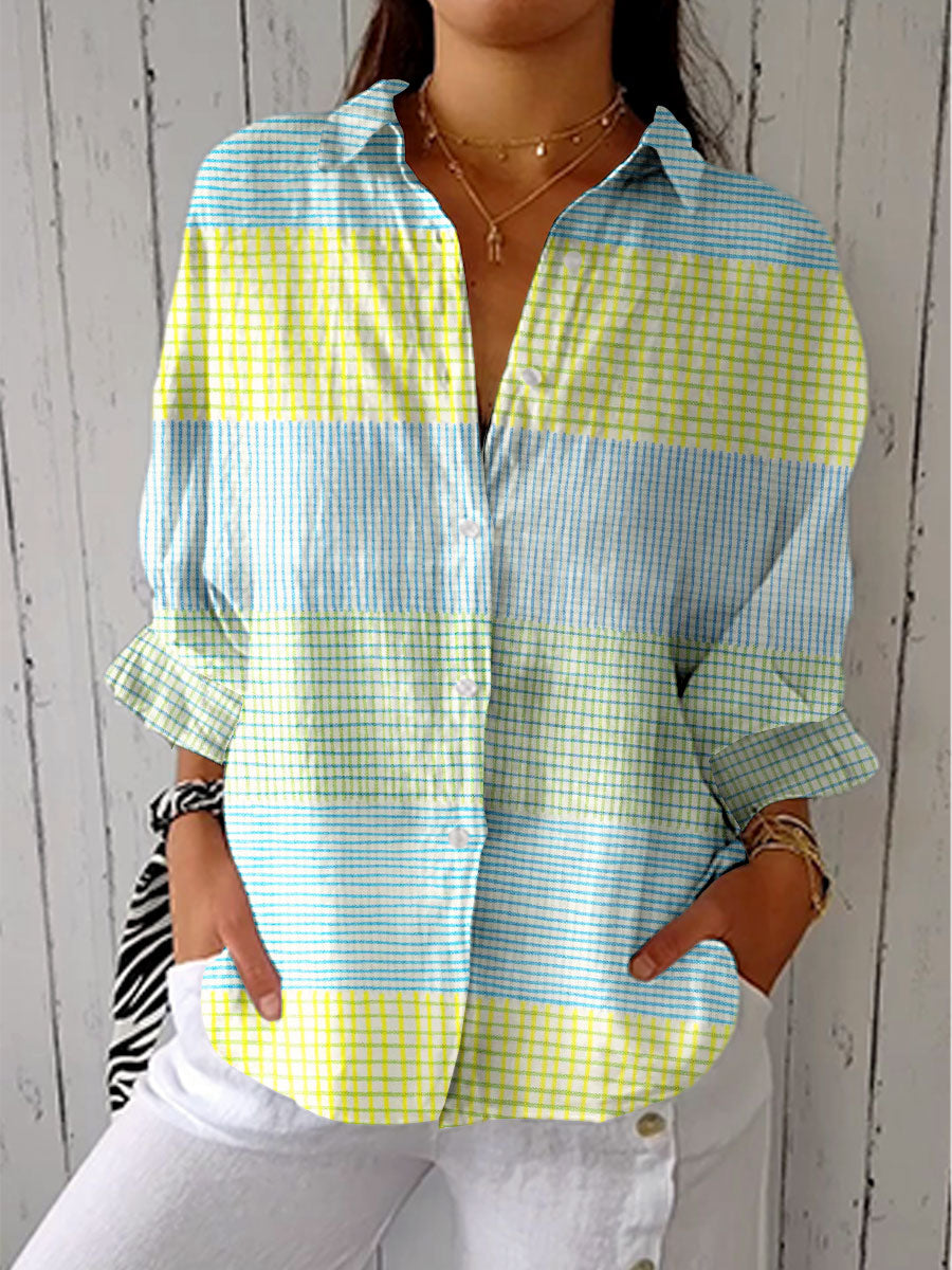 Filippa Pastel Grid Blouse