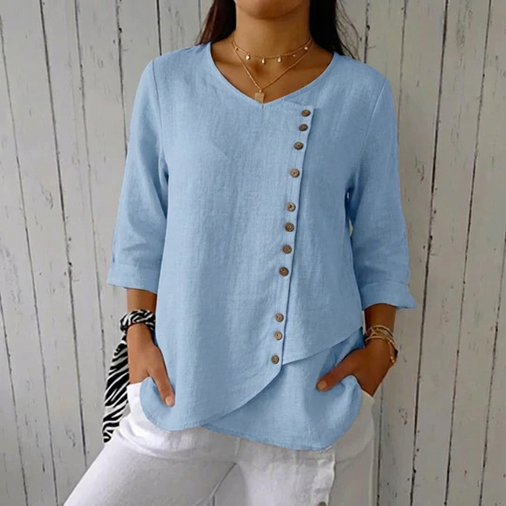 Alva  Relaxed Asymmetrical Blouse