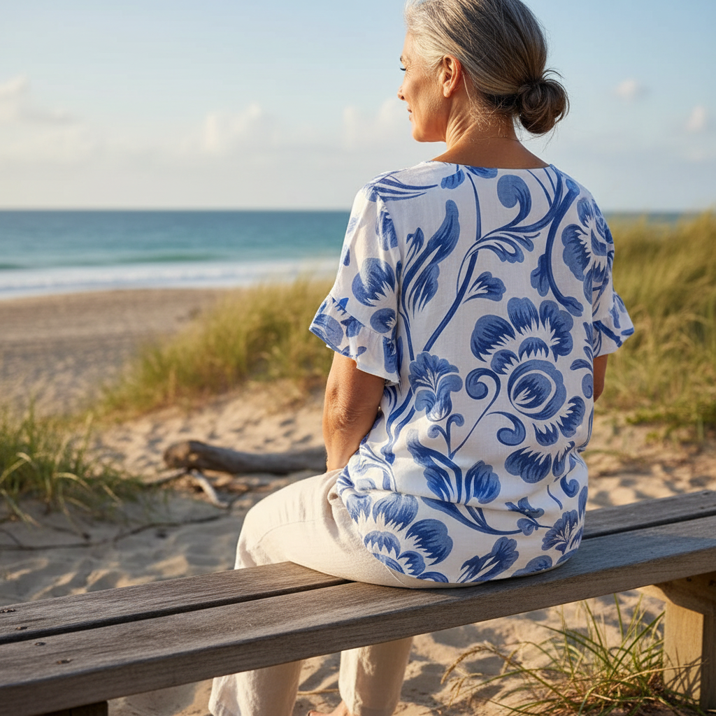 Kiona Elegant Blouse With Floral Print