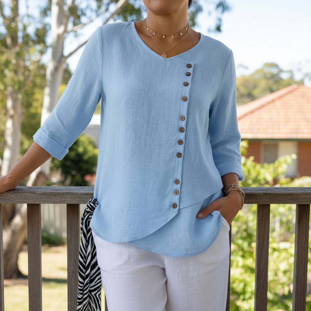 Alva  Relaxed Asymmetrical Blouse