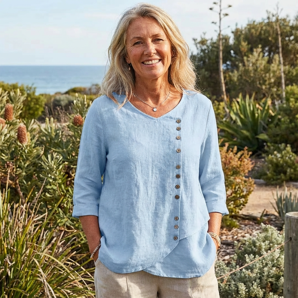 Alva  Relaxed Asymmetrical Blouse