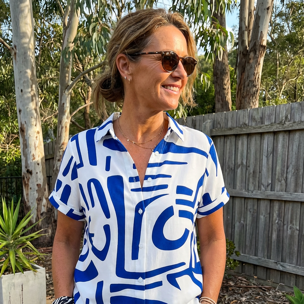 Arvo Casual Abstract Summer Blouse