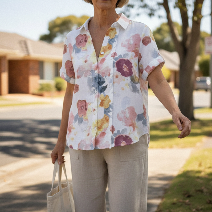 Amara Lightweight Blouse With Floral Print
