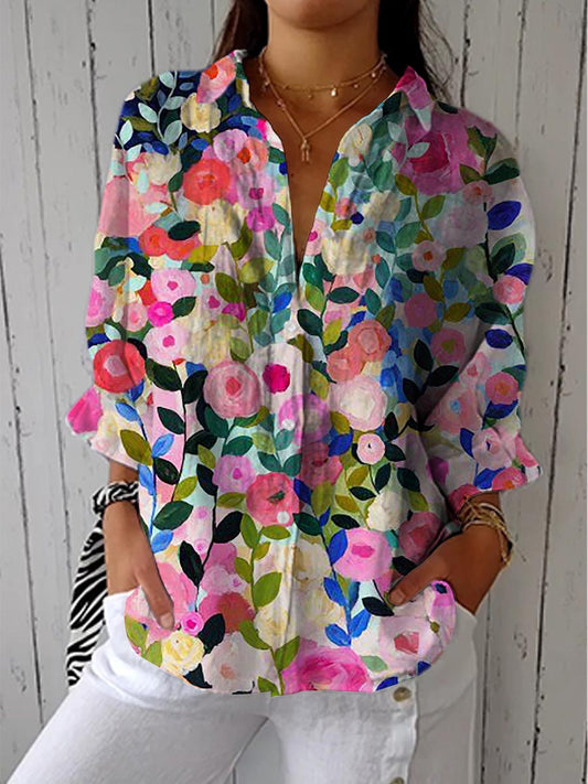 Frida Bloom Canvas Blouse