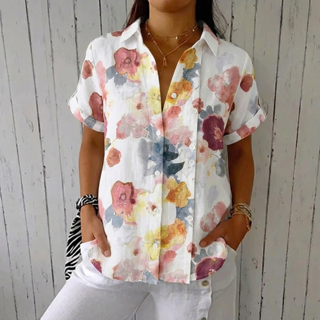 Amara Lightweight Blouse With Floral Print